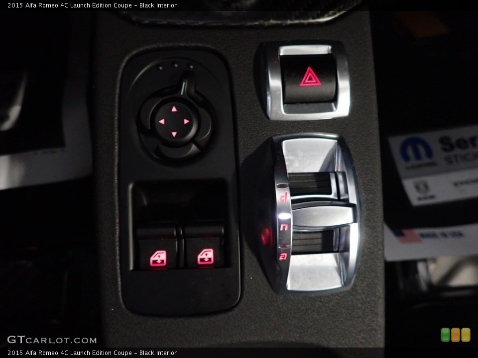 Black Interior Controls for the 2015 Alfa Romeo 4C Launch Edition Coupe #142714244