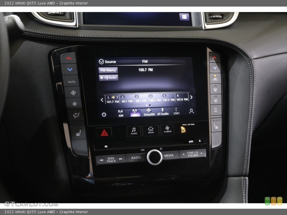 Graphite Interior Controls for the 2022 Infiniti QX55 Luxe AWD #142716434
