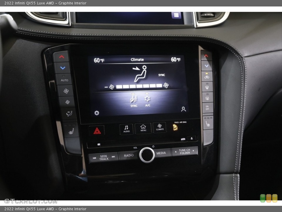 Graphite Interior Controls for the 2022 Infiniti QX55 Luxe AWD #142716443
