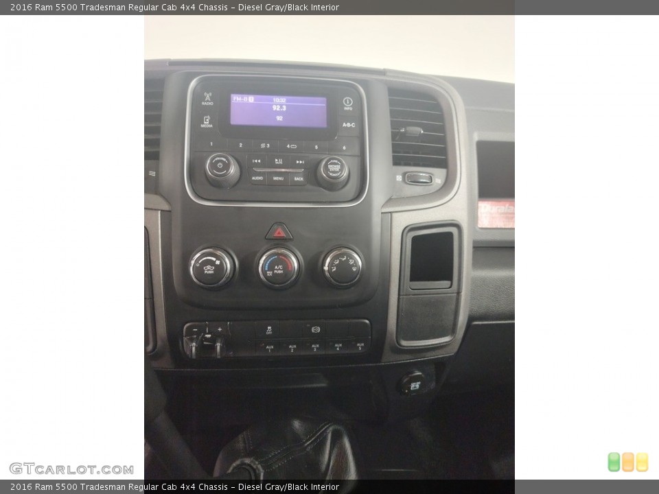 Diesel Gray/Black Interior Controls for the 2016 Ram 5500 Tradesman Regular Cab 4x4 Chassis #142718805