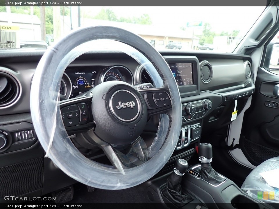 Black Interior Dashboard for the 2021 Jeep Wrangler Sport 4x4 #142720649