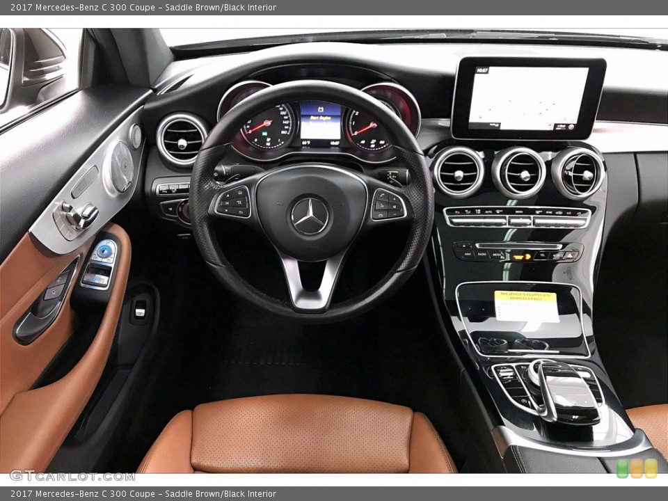 Saddle Brown/Black Interior Dashboard for the 2017 Mercedes-Benz C 300 Coupe #142728336