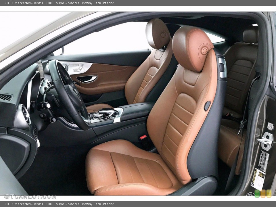 Saddle Brown/Black Interior Front Seat for the 2017 Mercedes-Benz C 300 Coupe #142728420