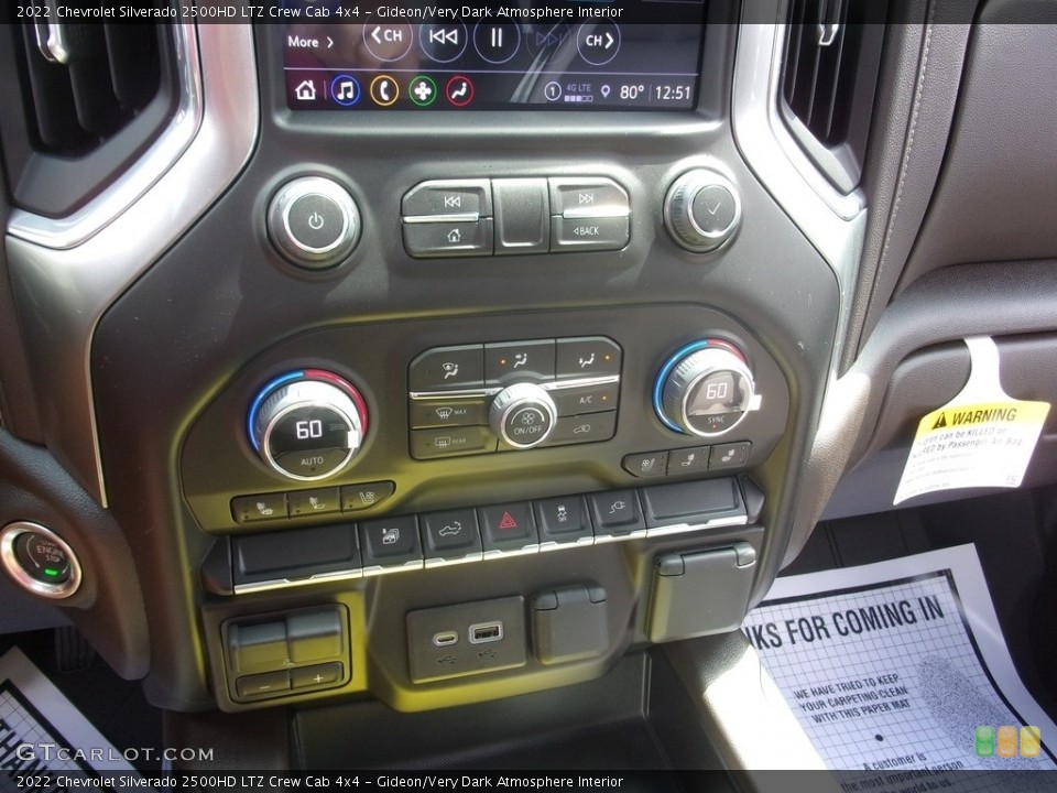 Gideon/Very Dark Atmosphere Interior Controls for the 2022 Chevrolet Silverado 2500HD LTZ Crew Cab 4x4 #142730720
