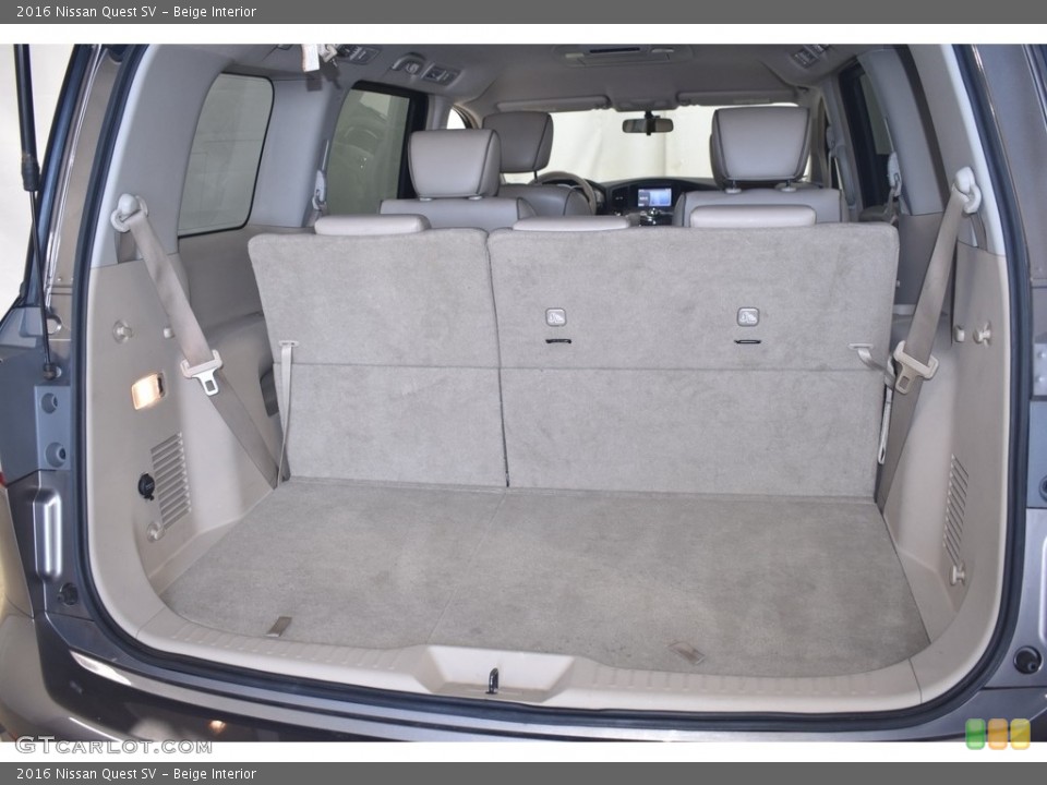Beige Interior Trunk for the 2016 Nissan Quest SV #142731851