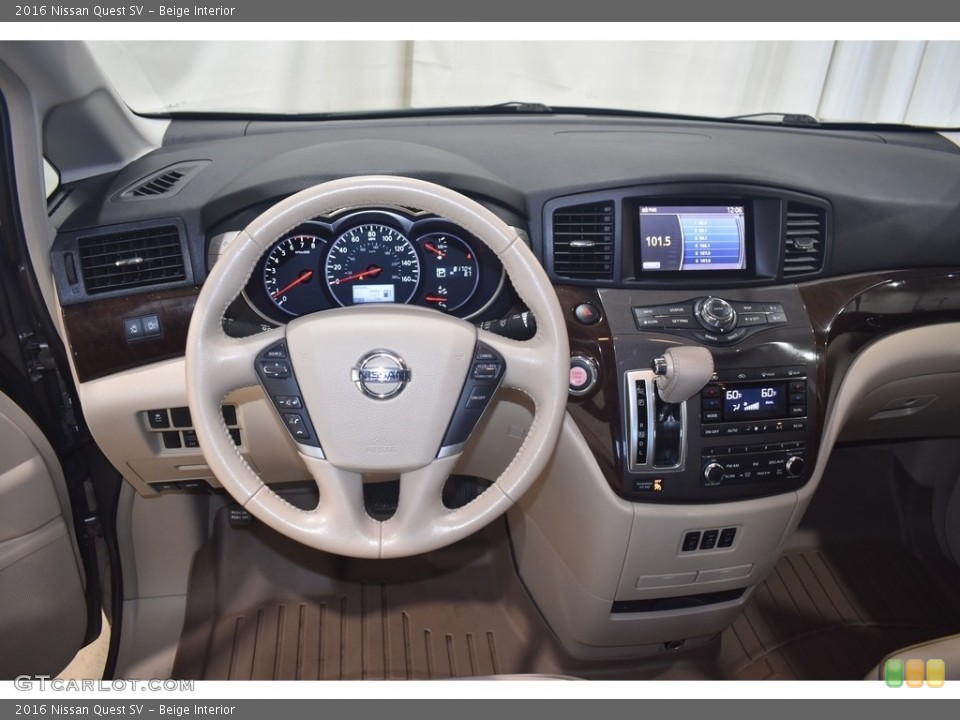 Beige Interior Dashboard for the 2016 Nissan Quest SV #142731881