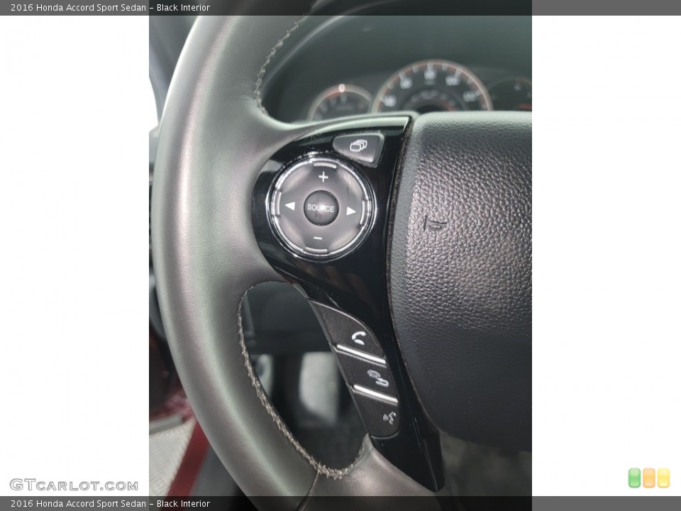 Black Interior Steering Wheel for the 2016 Honda Accord Sport Sedan #142732478