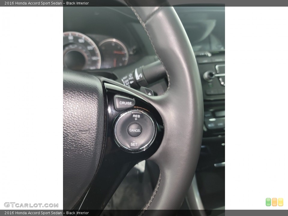 Black Interior Steering Wheel for the 2016 Honda Accord Sport Sedan #142732490