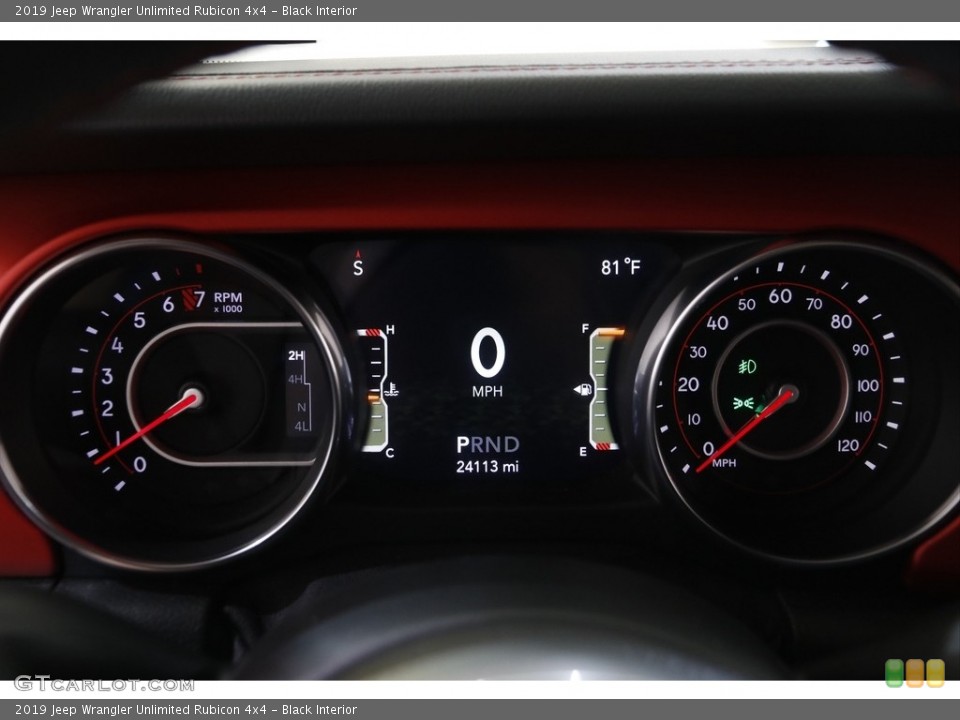 Black Interior Gauges for the 2019 Jeep Wrangler Unlimited Rubicon 4x4 #142742805
