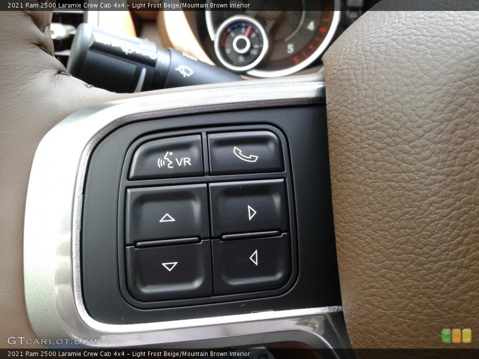 Light Frost Beige/Mountain Brown Interior Steering Wheel for the 2021 Ram 2500 Laramie Crew Cab 4x4 #142745071