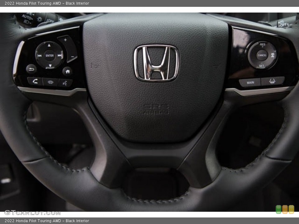 Black Interior Steering Wheel for the 2022 Honda Pilot Touring AWD #142746958