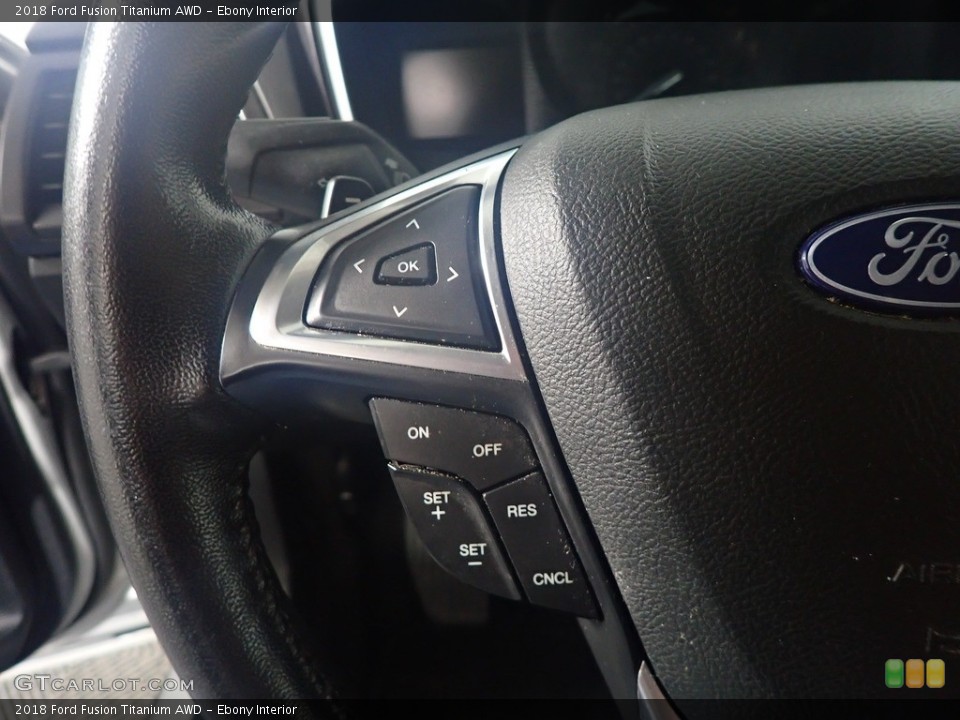 Ebony Interior Steering Wheel for the 2018 Ford Fusion Titanium AWD #142749373