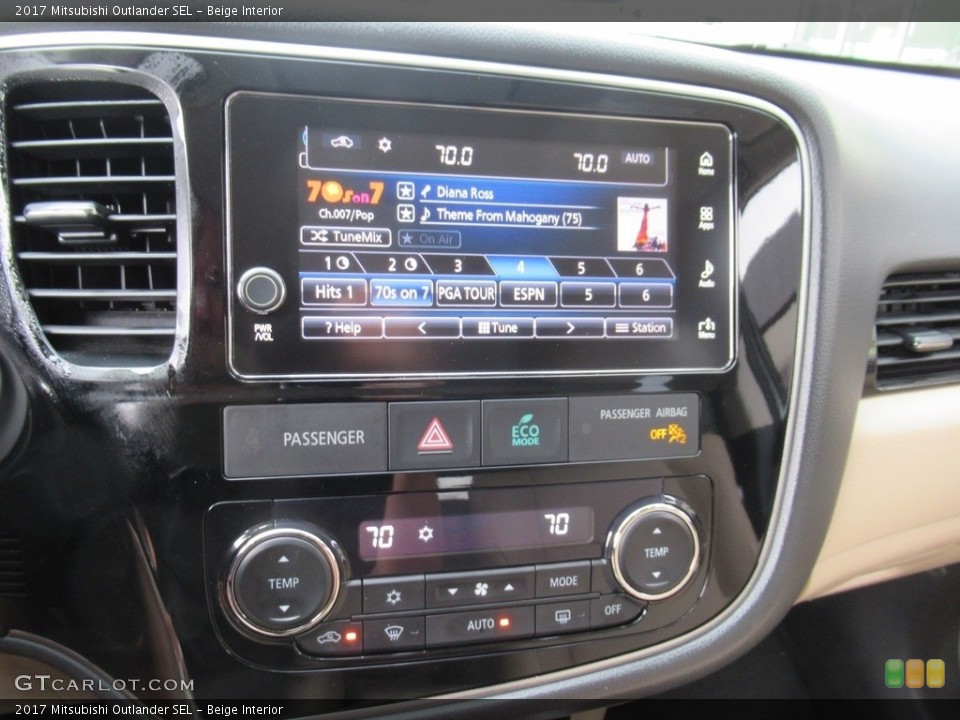 Beige Interior Controls for the 2017 Mitsubishi Outlander SEL #142752482