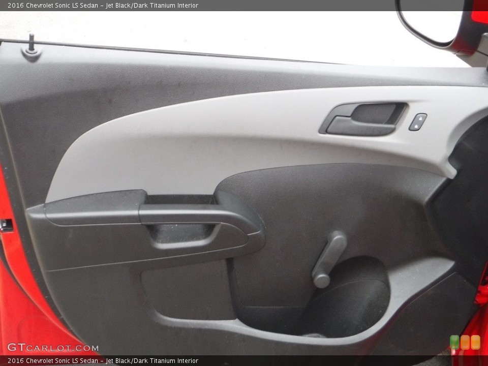 Jet Black/Dark Titanium Interior Door Panel for the 2016 Chevrolet Sonic LS Sedan #142760930