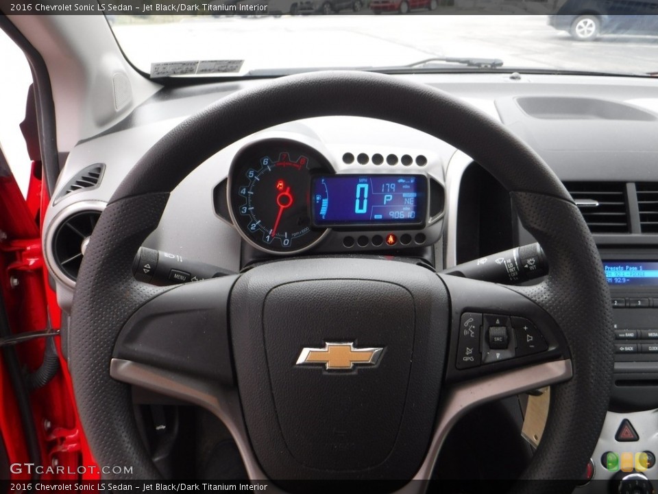 Jet Black/Dark Titanium Interior Steering Wheel for the 2016 Chevrolet Sonic LS Sedan #142761065