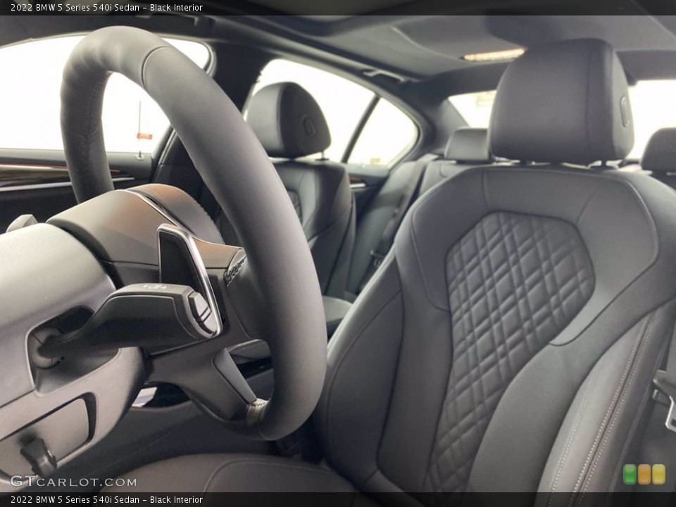 Black Interior Front Seat for the 2022 BMW 5 Series 540i Sedan #142762181
