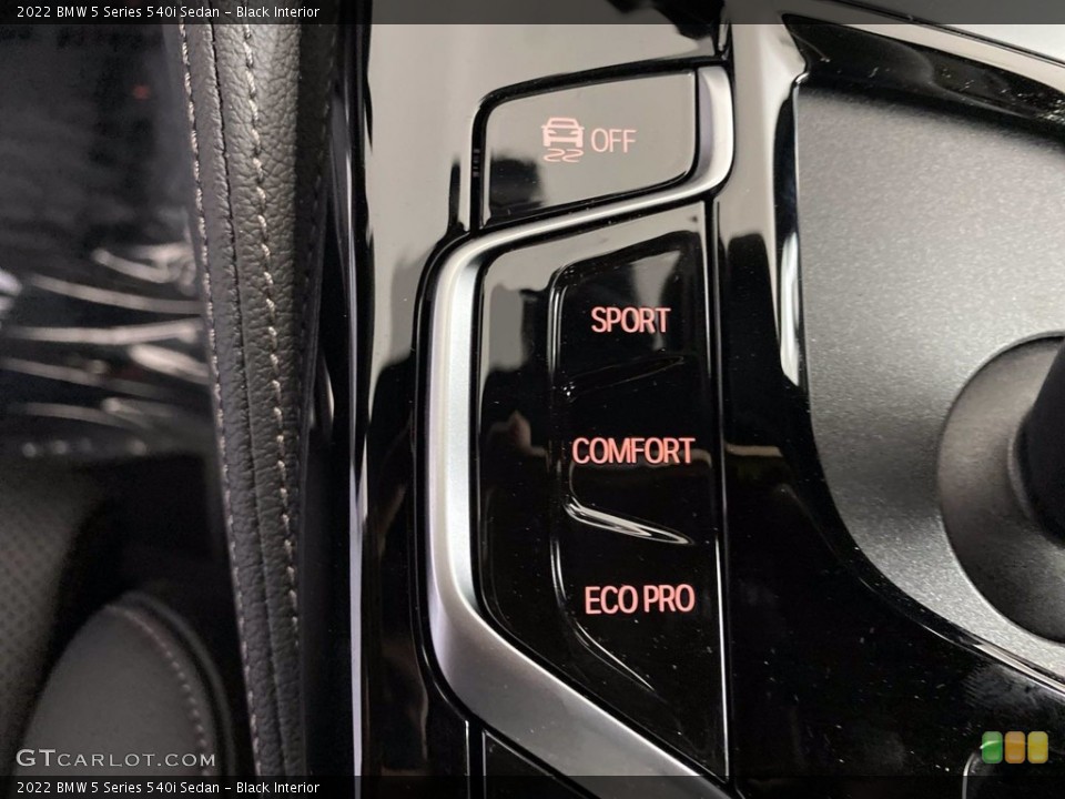 Black Interior Controls for the 2022 BMW 5 Series 540i Sedan #142762433