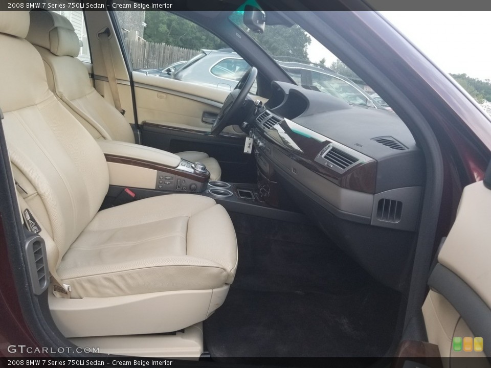 Cream Beige Interior Front Seat for the 2008 BMW 7 Series 750Li Sedan #142763400