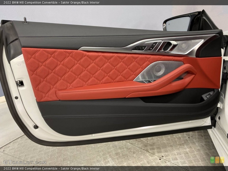 Sakhir Orange/Black Interior Door Panel for the 2022 BMW M8 Competition Convertible #142763559