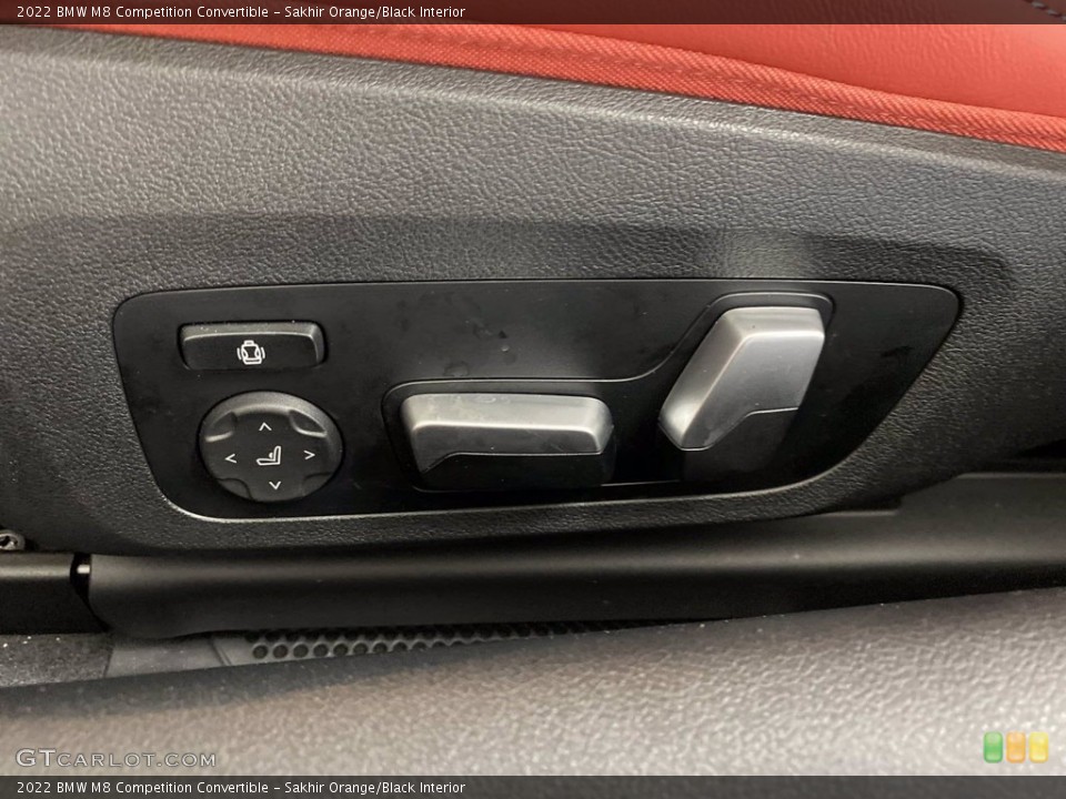 Sakhir Orange/Black Interior Controls for the 2022 BMW M8 Competition Convertible #142763583