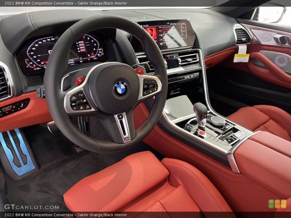 Sakhir Orange/Black Interior Photo for the 2022 BMW M8 Competition Convertible #142763619