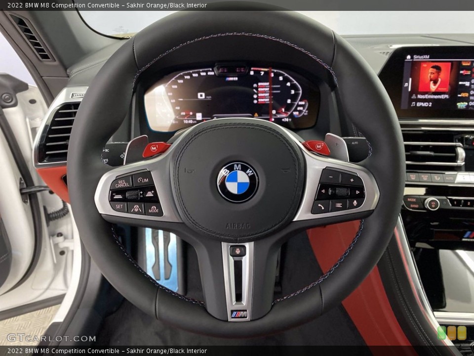 Sakhir Orange/Black Interior Steering Wheel for the 2022 BMW M8 Competition Convertible #142763673