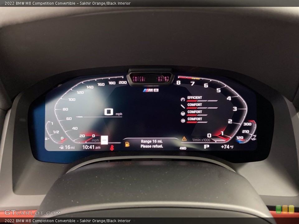 Sakhir Orange/Black Interior Gauges for the 2022 BMW M8 Competition Convertible #142763742