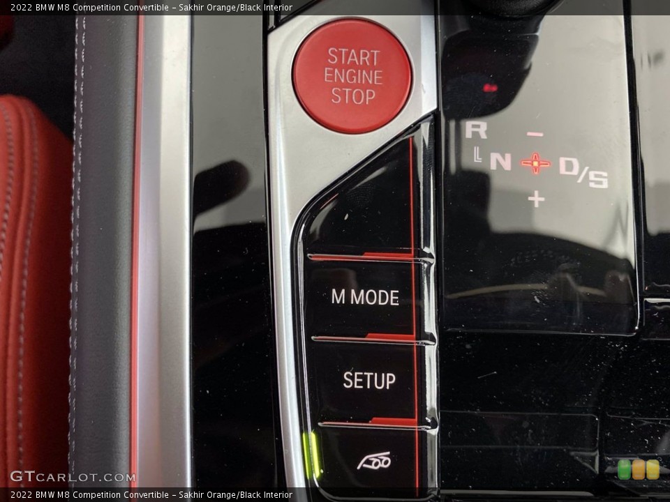 Sakhir Orange/Black Interior Controls for the 2022 BMW M8 Competition Convertible #142763931