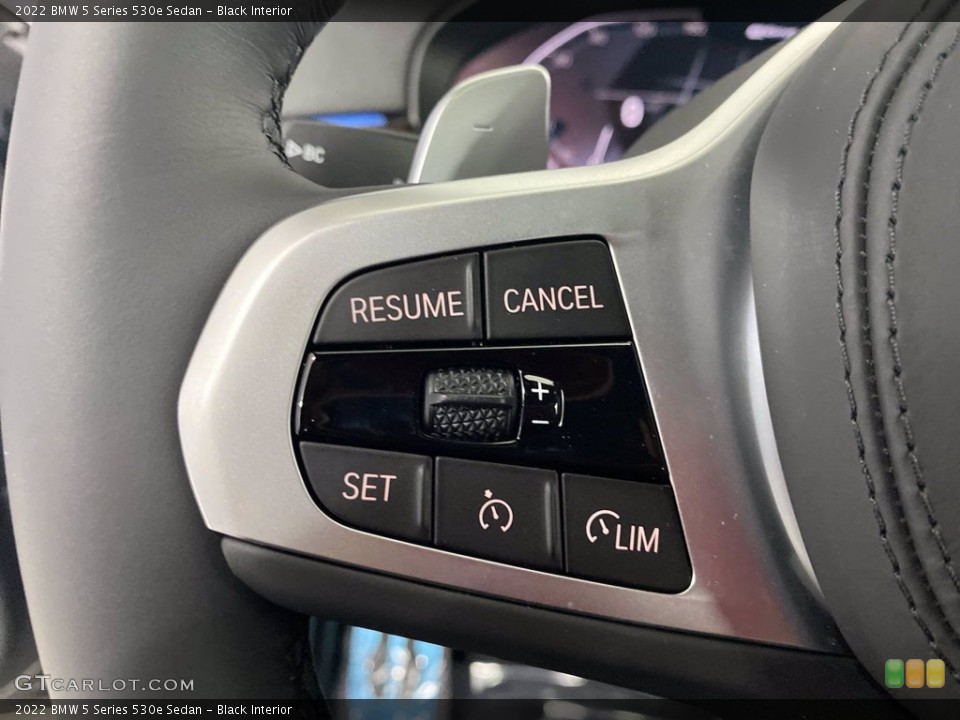 Black Interior Steering Wheel for the 2022 BMW 5 Series 530e Sedan #142764486
