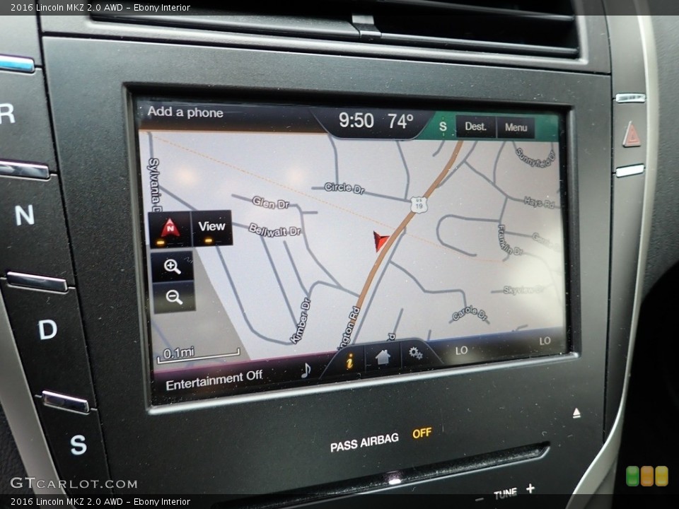 Ebony Interior Navigation for the 2016 Lincoln MKZ 2.0 AWD #142764495