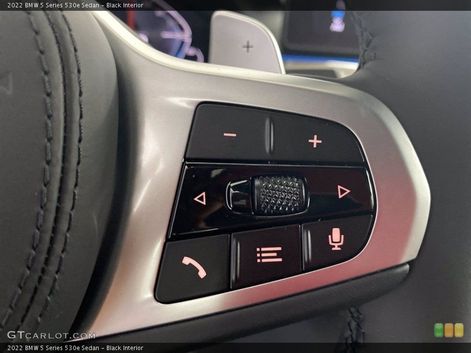 Black Interior Steering Wheel for the 2022 BMW 5 Series 530e Sedan #142764513