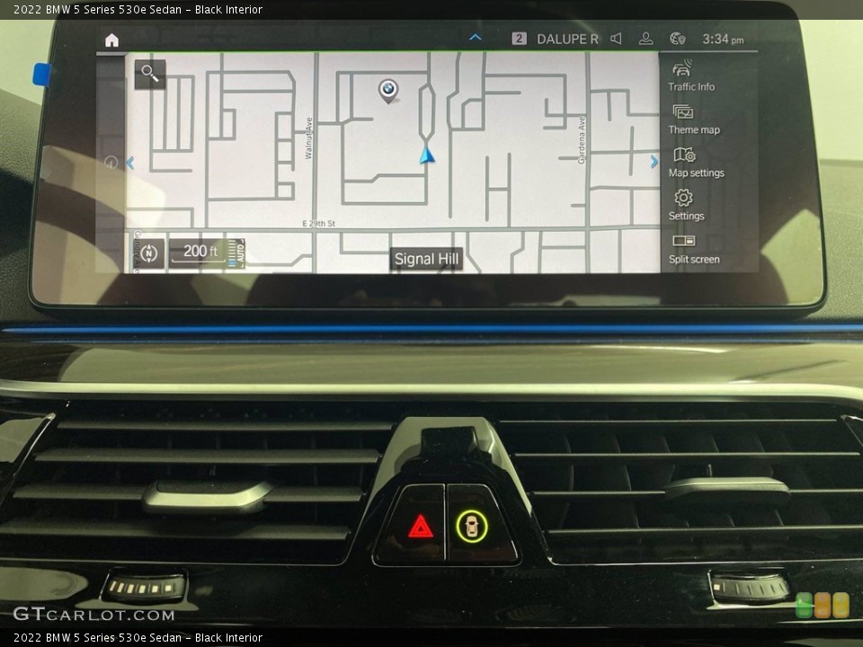 Black Interior Navigation for the 2022 BMW 5 Series 530e Sedan #142764597
