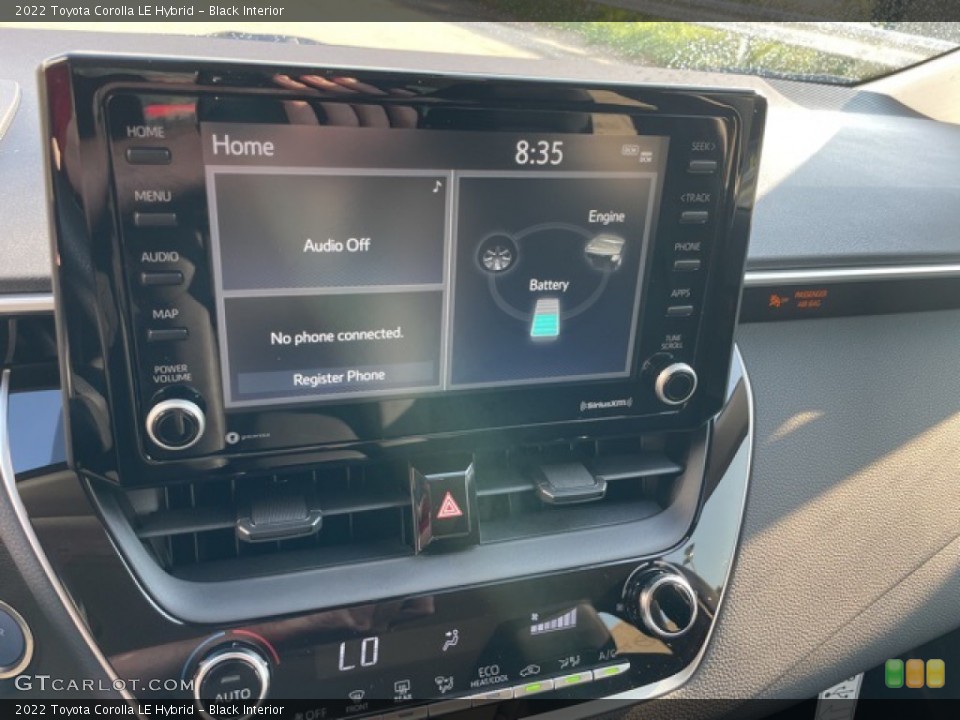 Black Interior Controls for the 2022 Toyota Corolla LE Hybrid #142764660