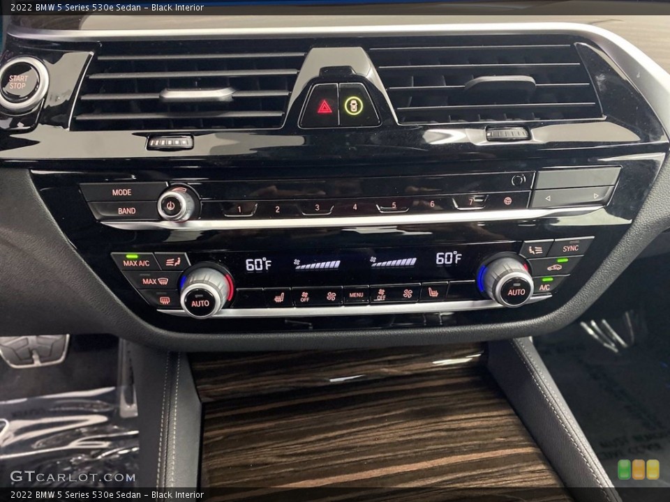Black Interior Controls for the 2022 BMW 5 Series 530e Sedan #142764663
