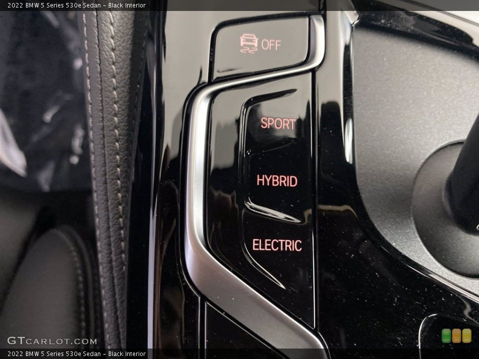 Black Interior Controls for the 2022 BMW 5 Series 530e Sedan #142764735