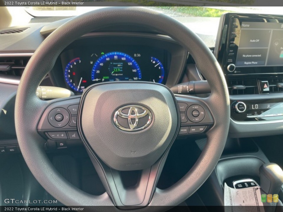 Black Interior Steering Wheel for the 2022 Toyota Corolla LE Hybrid #142764771
