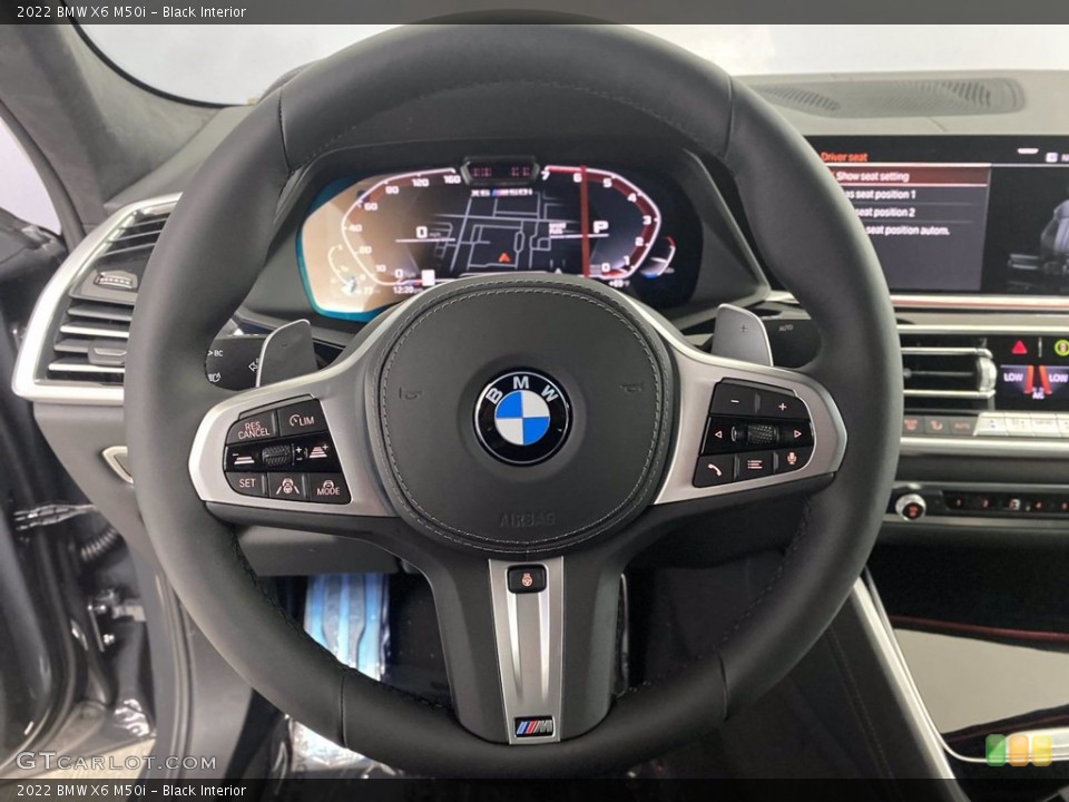 Black Interior Steering Wheel for the 2022 BMW X6 M50i #142765233