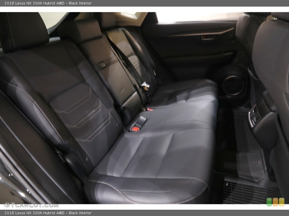 Black Interior Rear Seat for the 2018 Lexus NX 300h Hybrid AWD #142768341
