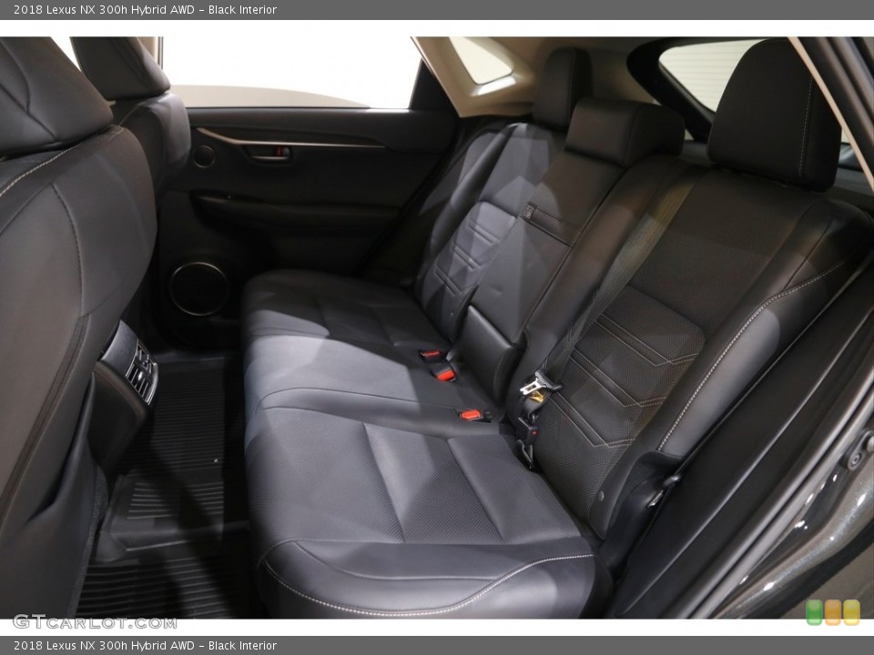 Black Interior Rear Seat for the 2018 Lexus NX 300h Hybrid AWD #142768357