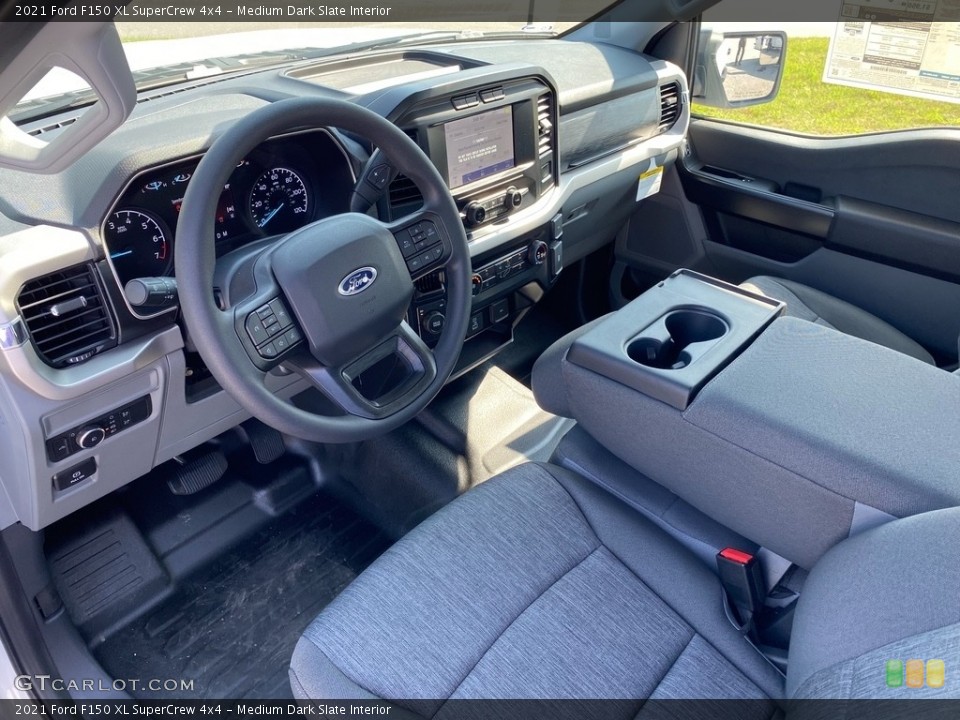 Medium Dark Slate Interior Photo for the 2021 Ford F150 XL SuperCrew 4x4 #142770750