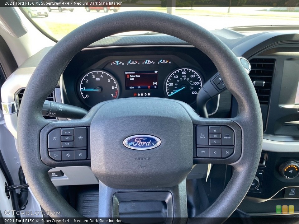 Medium Dark Slate Interior Steering Wheel for the 2021 Ford F150 XL SuperCrew 4x4 #142770780