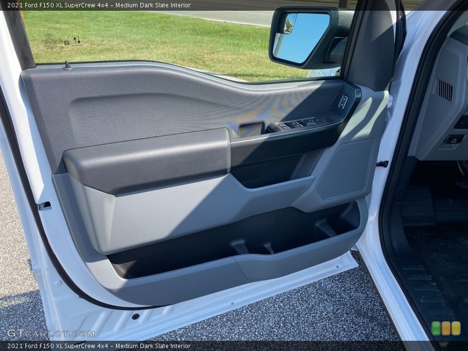 Medium Dark Slate Interior Door Panel for the 2021 Ford F150 XL SuperCrew 4x4 #142770801