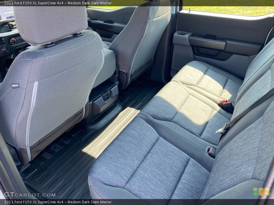 Medium Dark Slate Interior Rear Seat for the 2021 Ford F150 XL SuperCrew 4x4 #142770849