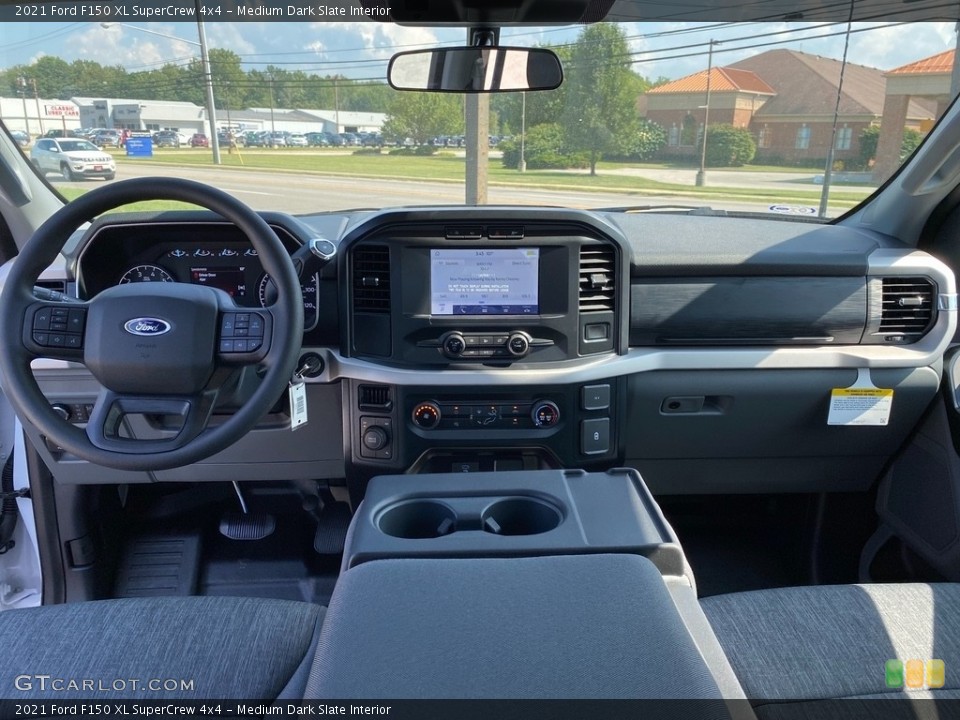 Medium Dark Slate Interior Dashboard for the 2021 Ford F150 XL SuperCrew 4x4 #142770870