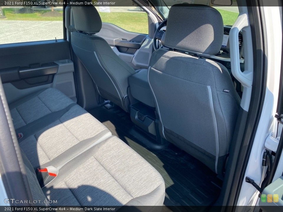 Medium Dark Slate Interior Rear Seat for the 2021 Ford F150 XL SuperCrew 4x4 #142770918