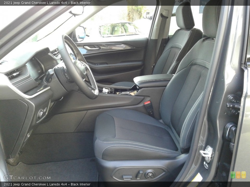 Black Interior Front Seat for the 2021 Jeep Grand Cherokee L Laredo 4x4 #142771074