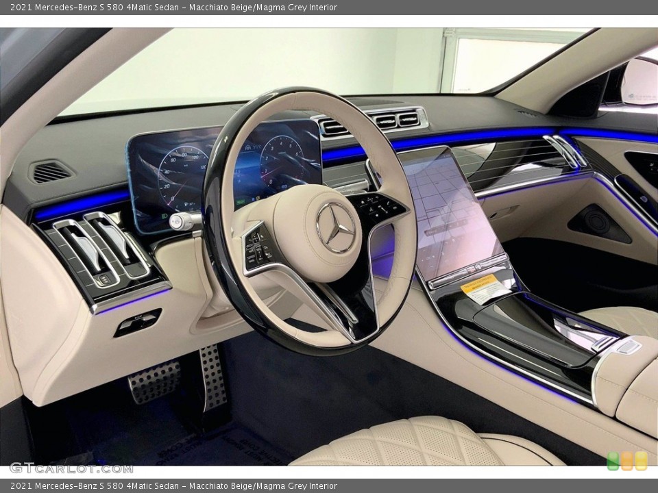 Macchiato Beige/Magma Grey Interior Dashboard for the 2021 Mercedes-Benz S 580 4Matic Sedan #142771404