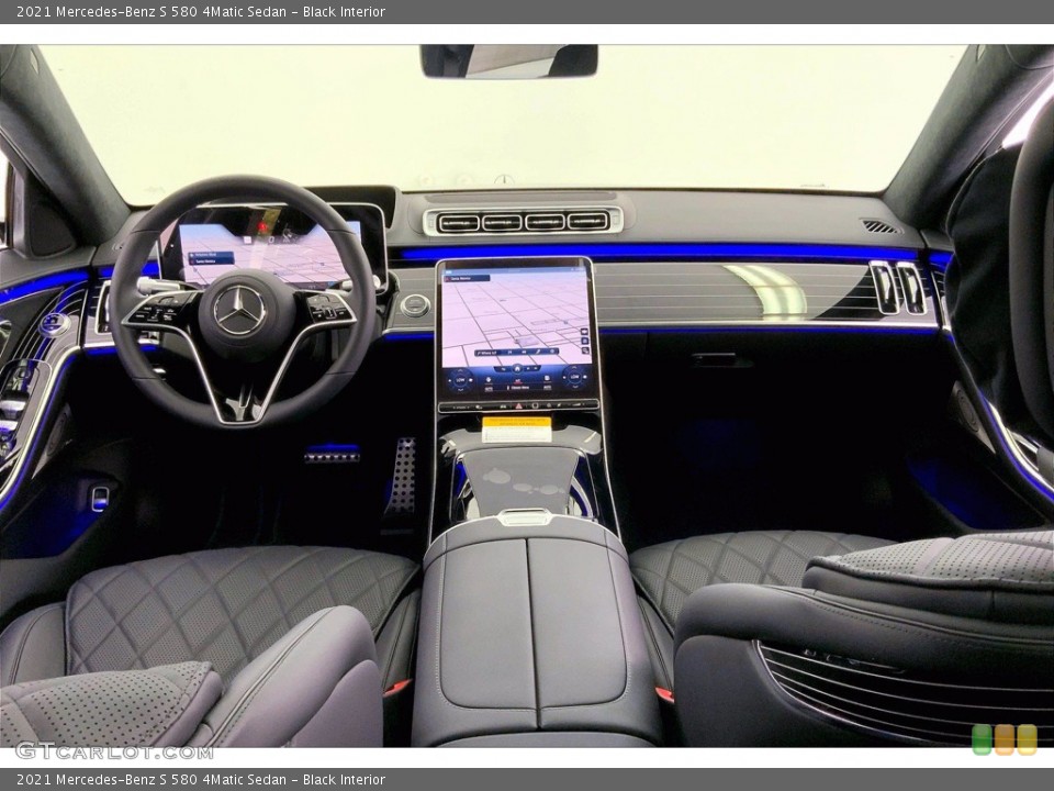 Black Interior Dashboard for the 2021 Mercedes-Benz S 580 4Matic Sedan #142771818