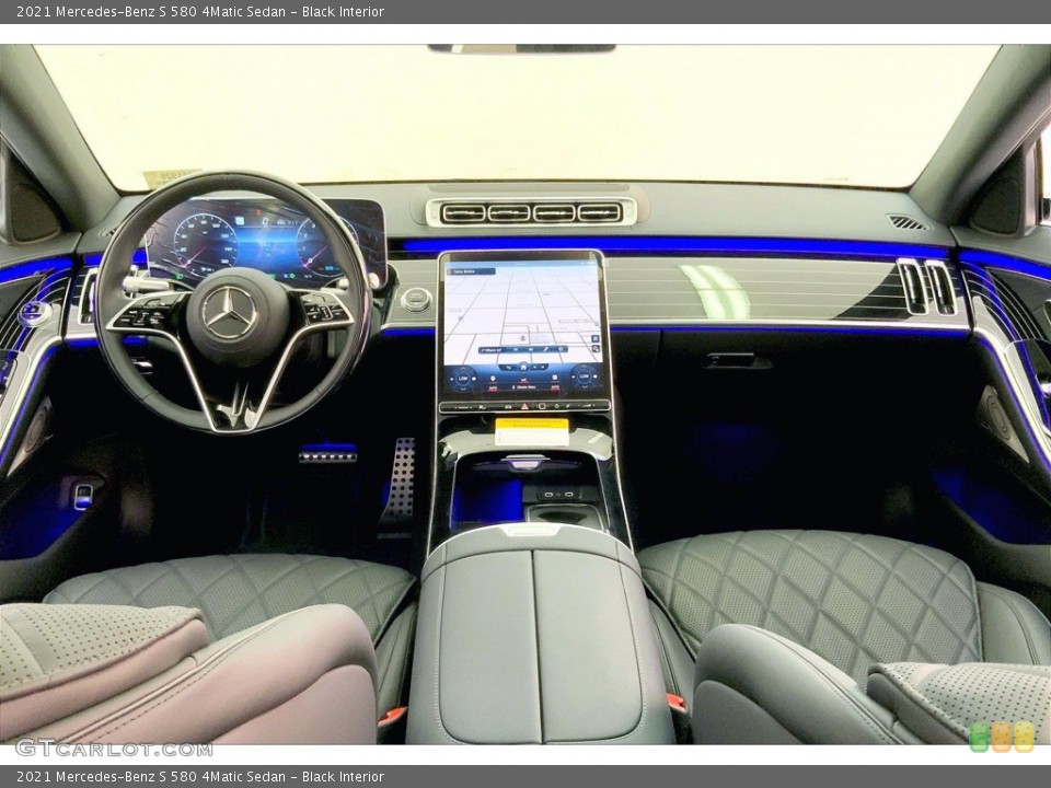 Black Interior Dashboard for the 2021 Mercedes-Benz S 580 4Matic Sedan #142772181