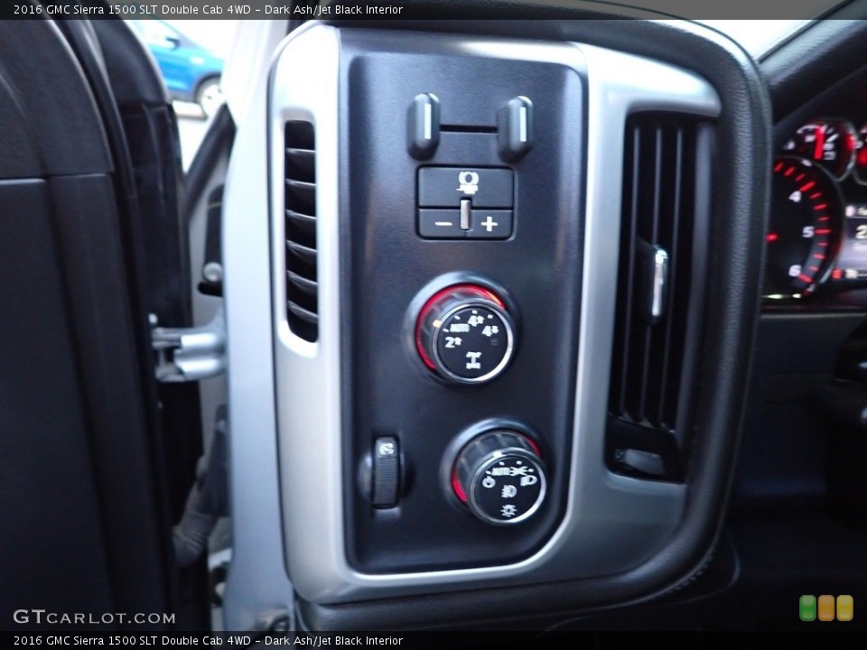 Dark Ash/Jet Black Interior Controls for the 2016 GMC Sierra 1500 SLT Double Cab 4WD #142772619